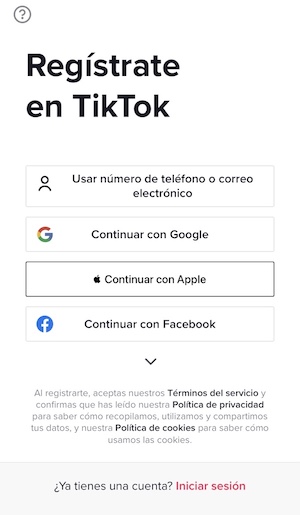 crear perfil tiktok